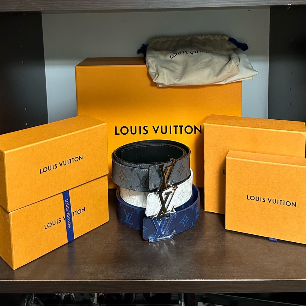 ‘LOUIS VUITTON’ BELT COLLECTION w/ boxes